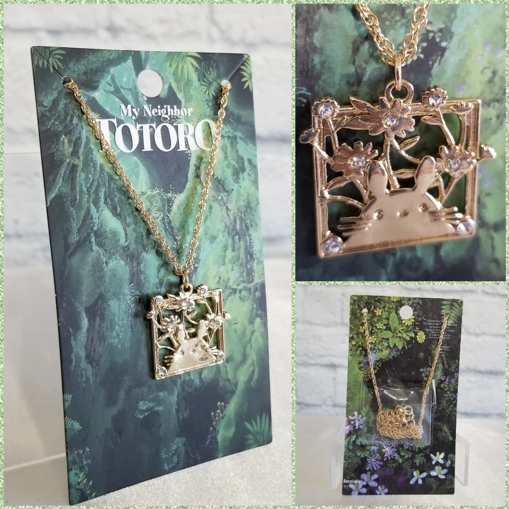 My Neighbor Totoro Floral Gold Tone Pendant Necklace Studio Ghibli Her Universe